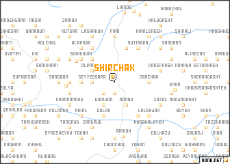 map of Shīr Chāk