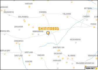 map of Shīrīnābād