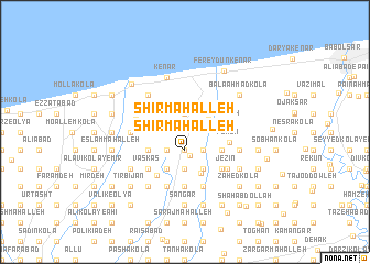 map of Shīr Maḩalleh