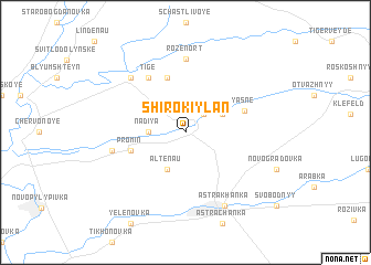 map of Shirokiy-Lan