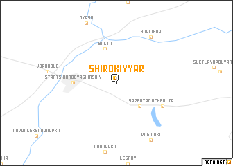 map of Shirokiy Yar