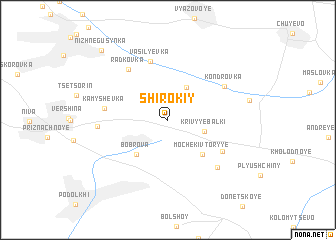 map of Shirokiy