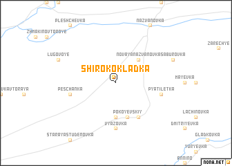 map of Shirokokladka