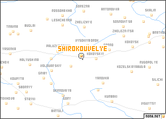 map of Shirokouvelʼye