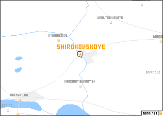map of Shirokovskoye