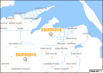 map of Shirokoye