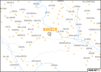 map of Shkozë