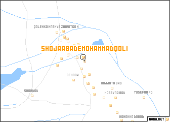 map of Shojā‘ābād-e Moḩammad Qolī