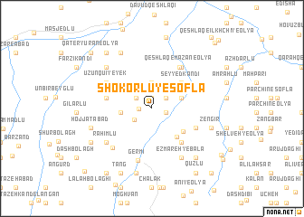 map of Shokorlū-ye Soflá