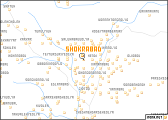 map of Shokrābād