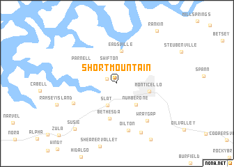 map of Short Mountain