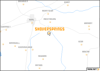 map of Shover Springs
