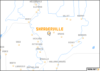 map of Shraderville