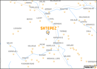 map of Shtëpëz