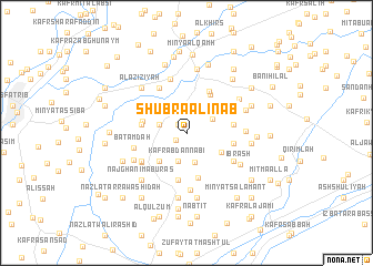 map of Shubrā al ‘Inab