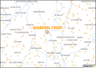 map of Shubrā al Yaman