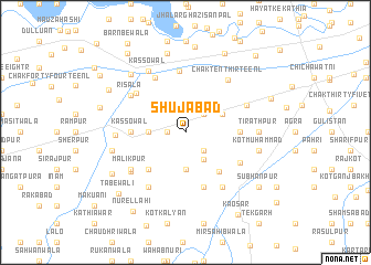 map of Shujābād