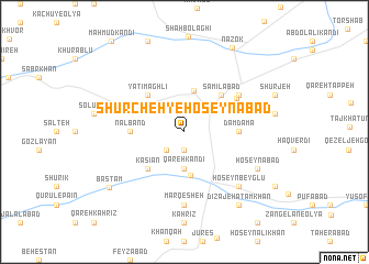 map of Shūrcheh-ye Ḩoseynābād