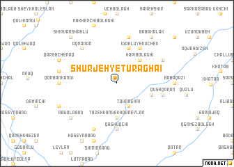 map of Shūrjeh-ye Ţūrāghā\