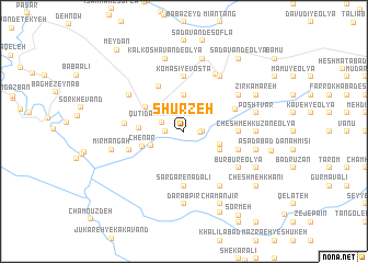 map of Shūrzeh