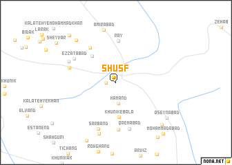 map of Shūsf