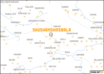 map of Shū Shamshīr-e Bālā