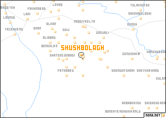 map of Shūsh Bolāgh