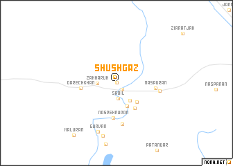 map of Shūsh Gaz
