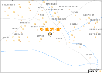 map of Shuwayḩān