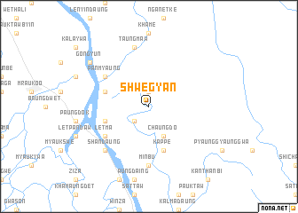map of Shwegyan
