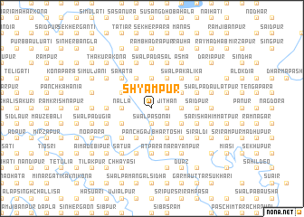 map of Shyāmpur