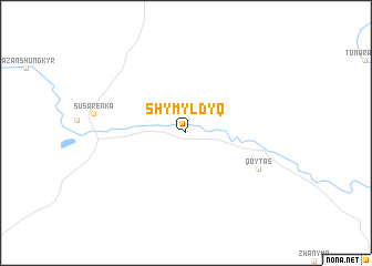 map of Shymyldyq