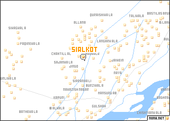 map of Siālkot