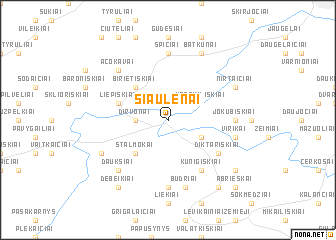 map of Šiaulėnai