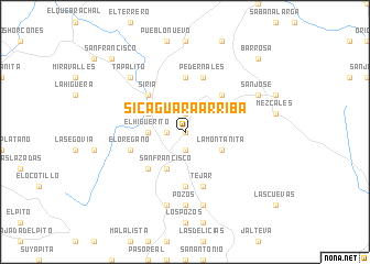 map of Sicaguara Arriba