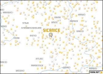 map of Sićanice