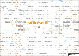 map of Sichersreuth
