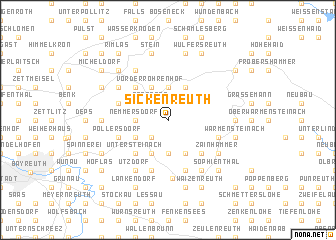 map of Sickenreuth