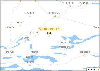 map of Sidabrinės