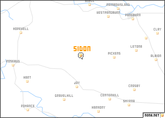 map of Sidon