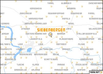 map of Siebenbergen