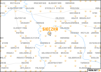 map of Sieczka