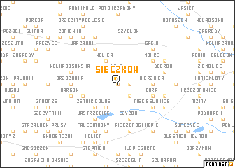 map of Sieczków