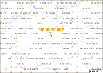 map of Siedamsdorf