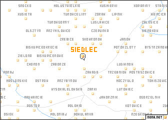 map of Siedlec