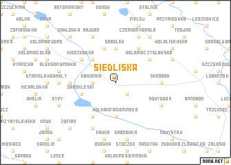 map of Siedliska