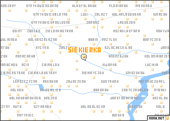 map of Siekierka