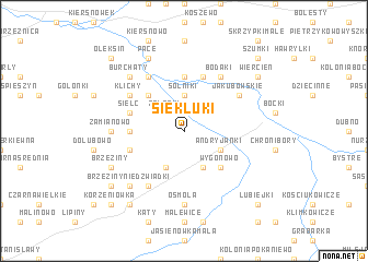 map of Siekluki