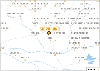 map of Sierakowo