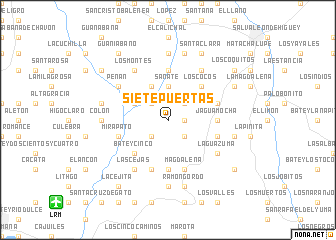 map of Siete Puertas